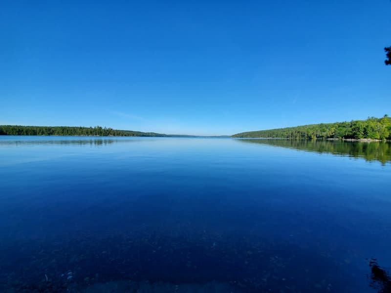 Calm lake water near Toronto